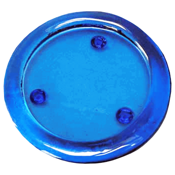 Glasuntersetzer blau rund 13,5 cm