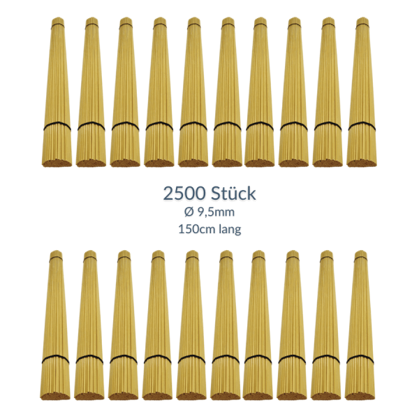 Markierstab / Pflanzstab beige - hohl 9,5mmx150cm (2.500 Stk.)