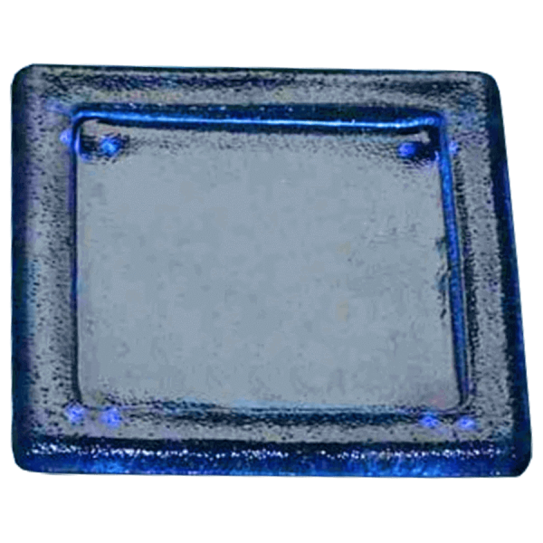 Glasuntersetzer blau quadratisch 10,5 cm