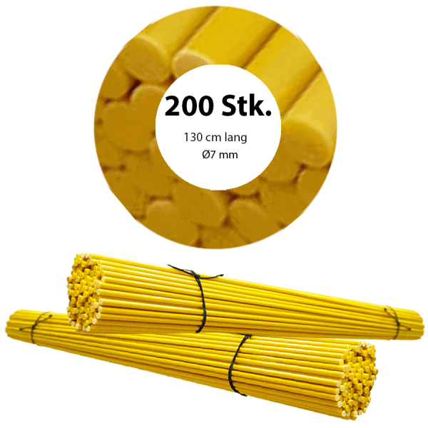 Markierstab Fiberglas gelb 7mmx130cm (200 Stk.)
