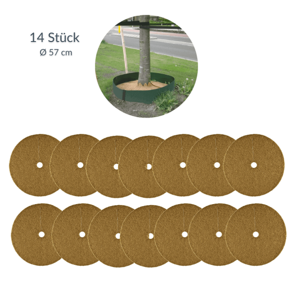 Kokosscheibe Ø 57cm - Zubehör für Gießrand (14 Stk.)